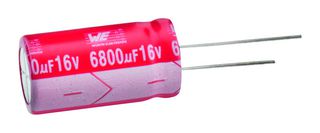 WURTH ELEKTRONIK 860020373009 Electrolytic Capacitor, 180 µF, 16 V, ± 20%, Radial Leaded, 2000 hours @ 105°C, Polar