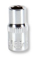 MULTICOMP PRO MP14-CRV065 Socket, Hex, 6.5mm, 1/4" Drive Size, Chrome Vanadium, DIN3120